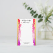 Colorful Shimmering Gold Earring Display Card Visitekaartje (Staand voorkant)