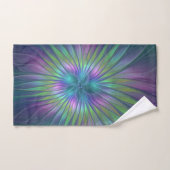 Colorful Shiny Fantasy Flower Abstract Fractal Art Bad Handdoek (Handdoek)