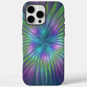 Colorful Shiny Fantasy Flower Abstract Fractal Art iPhone 16 Pro Max Hoesje