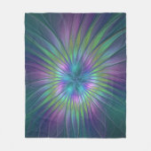 Colorful Shiny Fantasy Flower Abstract Fractal Art Fleece Deken (Voorkant)