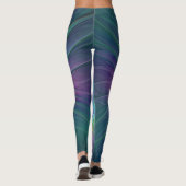 Colorful Shiny Fantasy Flower Abstract Fractal Art Leggings (Achterkant)
