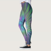 Colorful Shiny Fantasy Flower Abstract Fractal Art Leggings (Links)