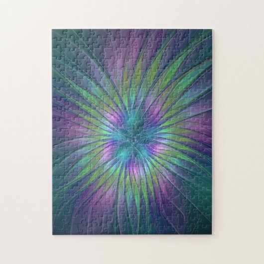 Colorful Shiny Fantasy Flower Abstract Fractal Art Legpuzzel (Verticaal)
