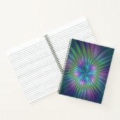 Colorful Shiny Fantasy Flower Abstract Fractal Art Notitieboek (Binnen)