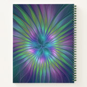 Colorful Shiny Fantasy Flower Abstract Fractal Art Notitieboek (Achterkant)