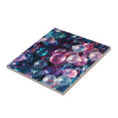 Colorful Shiny Glass Marbles Tegeltje (Zijkant)