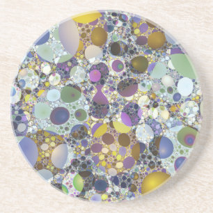 Colorful Shiny Stones Terrazzo Zandsteen Onderzetter