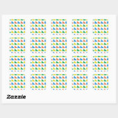 Colorful Shoes Vierkante Sticker (Vel)