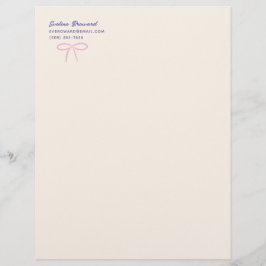 Colorful Simple Bows Personal Stationery Briefhoofd