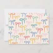 Colorful Simple Bows Personal Stationery Notitiekaartje (Achterkant)