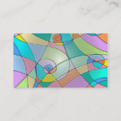 Colorful Simulate Glas in lood in Pastels Visitekaartje (Achterkant)