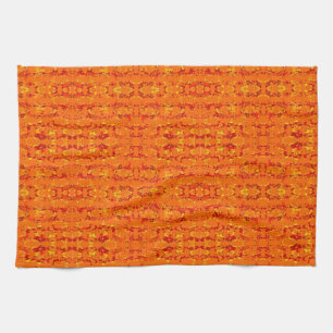Colorful Sinaasappel Aztek Kitchen Towel Theedoek