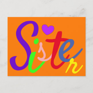 Colorful Sister Love Briefkaart