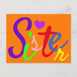 Colorful Sister Love Briefkaart
