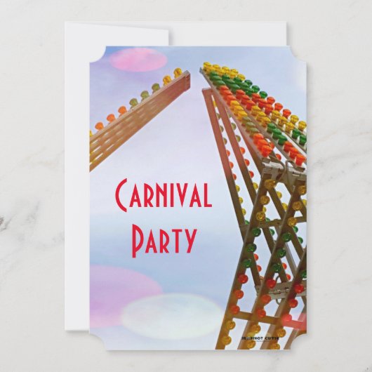 Colorful Sizzler Ride Carnival Theme Party Kaart (Voorkant)