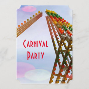 Colorful Sizzler Ride Carnival Theme Party Kaart