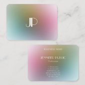 Colorful Sjabloon Luxury Modern Elegant Monogram Visitekaartje (Voorkant / Achterkant)