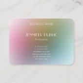 Colorful Sjabloon Luxury Modern Elegant Monogram Visitekaartje (Achterkant)