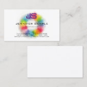 Colorful Sjabloon Moderne Monogram Professional Visitekaartje (Voorkant / Achterkant)