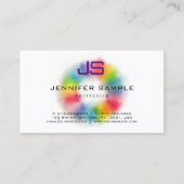 Colorful Sjabloon Moderne Monogram Professional Visitekaartje (Voorkant)