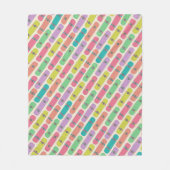 Colorful Skateboard Patroon Fleece Deken (Voorkant)