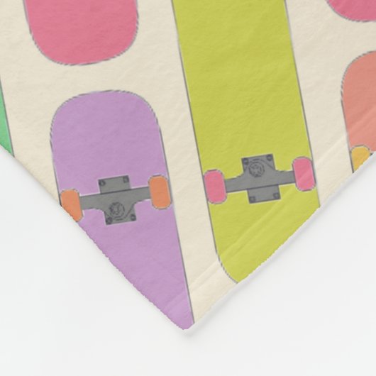 Colorful Skateboard Patroon Fleece Deken (Hoek)