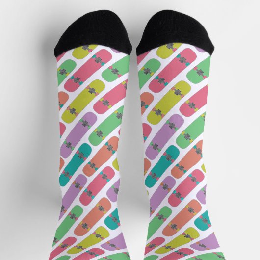 Colorful Skateboard Patroon Sokken (Top)