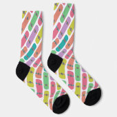 Colorful Skateboard Patroon Sokken (Rechts)