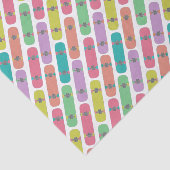 Colorful Skateboard Patroon Tissuepapier (Detail)