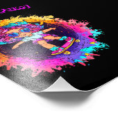 COLORFUL SKATEBOARDING INVITE! FOTO AFDRUK (Hoek)