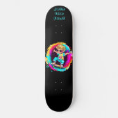 COLORFUL SKATER FUN! PERSOONLIJK SKATEBOARD (Voorkant)
