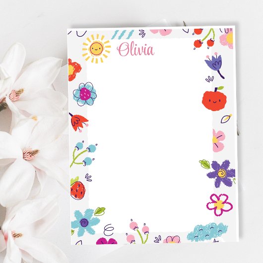 Colorful Sketch Scribble Funny personalized  Notitieblok