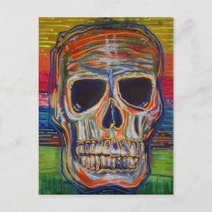 Colorful Skull Briefkaart