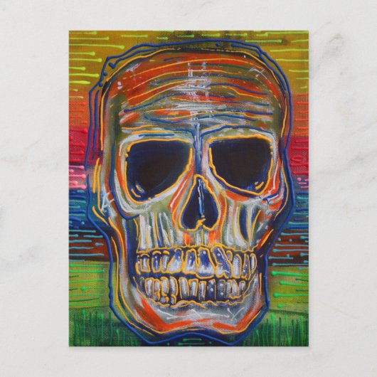 Colorful Skull Briefkaart (Voorkant)