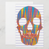 Colorful Skull Briefpapier (Voorkant / Achterkant)