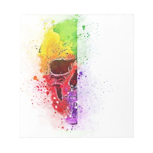 Colorful Skull - Caveira Colorida Notitieblok (Voorkant)