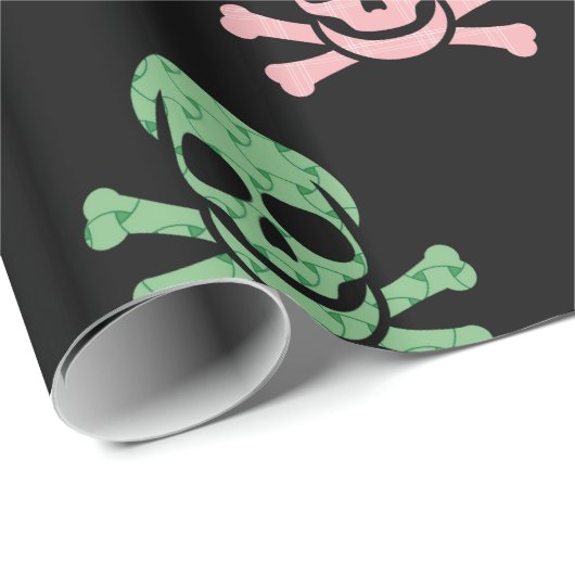 Colorful Skull & Crossbones Cadeaupapier (Rol Hoek)