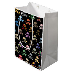 Colorful Skull & Crossbones Medium Cadeauzakje
