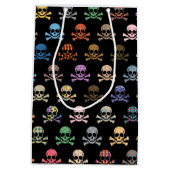 Colorful Skull & Crossbones Medium Cadeauzakje (Achterkant)