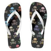 Colorful Skull & Crossbones Teenslippers (Voetbed)