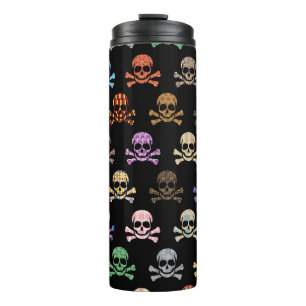 Colorful Skull & Crossbones Thermosbeker