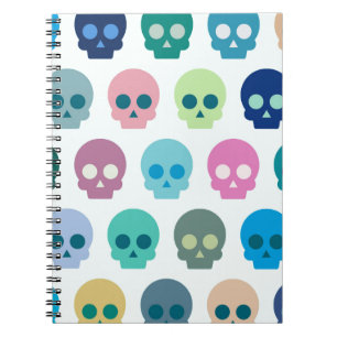 Colorful Skull Cute Pattern Notitieboek