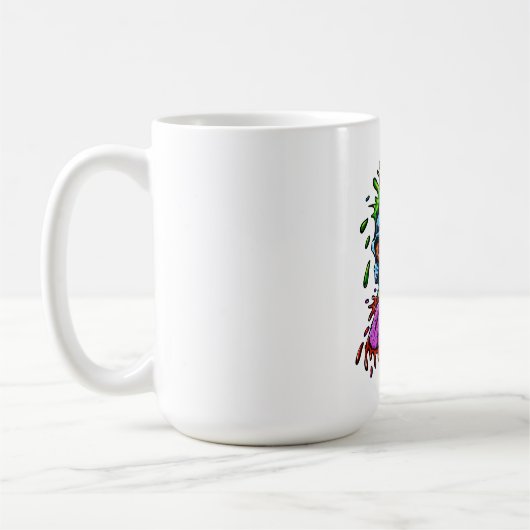 Colorful Skull Explosion Koffiemok (Links)