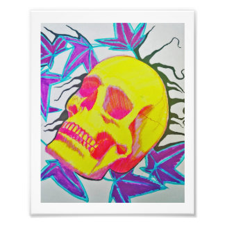 Colorful Skull Foto Afdruk