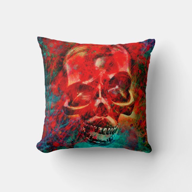 Colorful skull kussen (Voorkant)