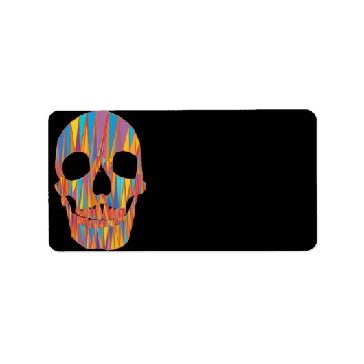 Colorful Skull-label Etiket (Voorkant)
