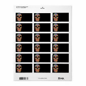 Colorful Skull-label Etiket (Full Sheet)