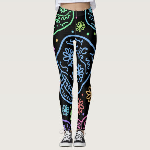 Colorful Skull Patroon Leggings