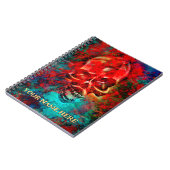 Colorful skull. Personalized Notitieboek (Linkerzijde)