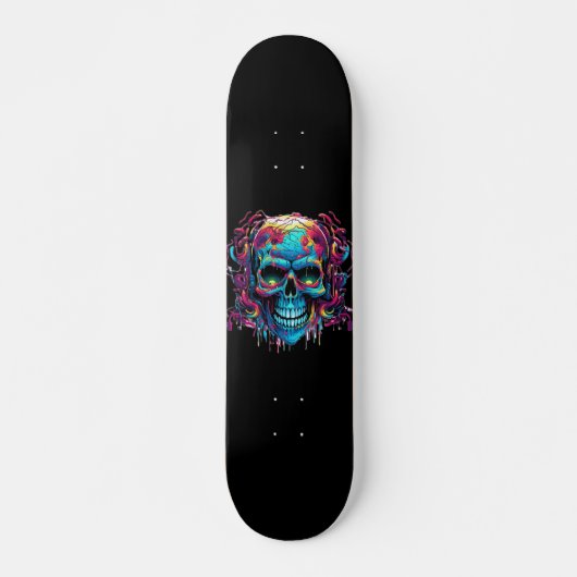 Colorful Skull Persoonlijk Skateboard (Voorkant)